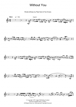 page one of Without You (Flute Solo)