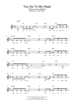 page one of You Go To My Head (Lead Sheet / Fake Book)