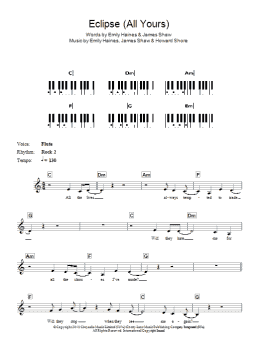 page one of Eclipse (All Yours) (Piano Chords/Lyrics)