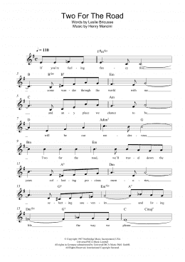 page one of Two For The Road (Lead Sheet / Fake Book)