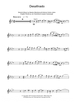 page one of Desafinado (Slightly Out Of Tune) (Flute Solo)