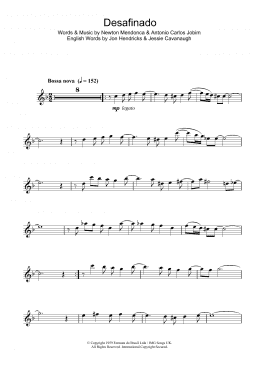 page one of Desafinado (Slightly Out Of Tune) (Tenor Sax Solo)