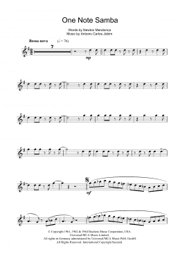 page one of One Note Samba (Samba De Uma Nota) (Flute Solo)