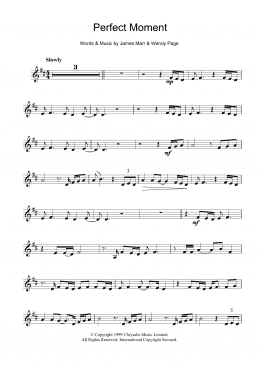 page one of Perfect Moment (Clarinet Solo)