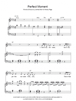 page one of Perfect Moment (Piano & Vocal)