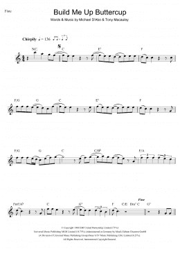 page one of Build Me Up Buttercup (Flute Solo)