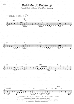 page one of Build Me Up Buttercup (Clarinet Solo)