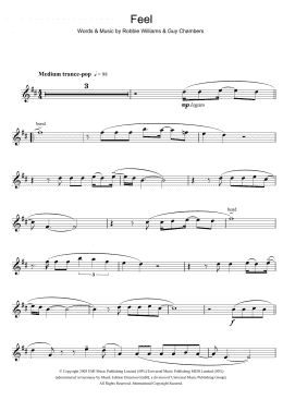 page one of Feel (Alto Sax Solo)