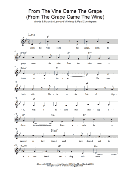 page one of From The Vine Came The Grape (From The Grape Came The Wine) (Lead Sheet / Fake Book)