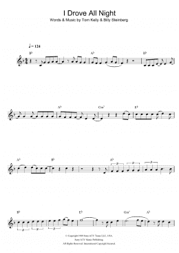 page one of I Drove All Night (Clarinet Solo)