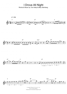 page one of I Drove All Night (Flute Solo)