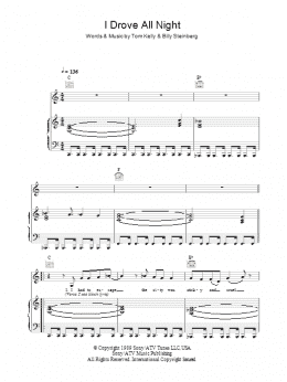page one of I Drove All Night (Piano & Vocal)