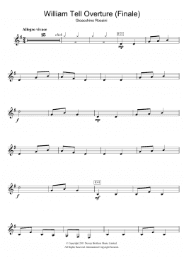 page one of William Tell Overture (Finale) (Clarinet Solo)