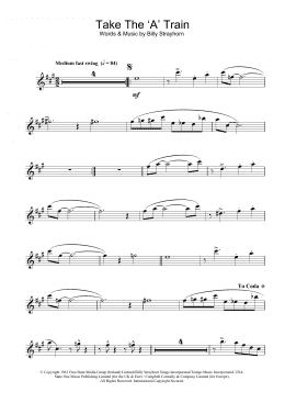 page one of Take The 'A' Train (Alto Sax Solo)