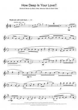 page one of How Deep Is Your Love (Flute Solo)