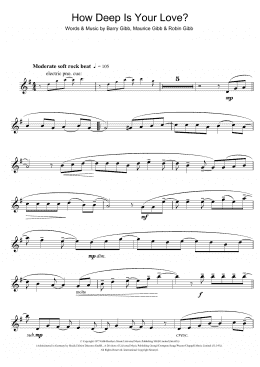 page one of How Deep Is Your Love (Clarinet Solo)