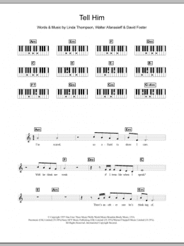 page one of Tell Him (Piano Chords/Lyrics)
