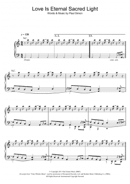 page one of Love Is Eternal Sacred Light (Piano, Vocal & Guitar Chords)