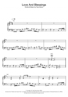 page one of Love And Blessings (Piano, Vocal & Guitar Chords)