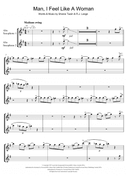 page one of Man! I Feel Like A Woman! (Alto Sax Duet)