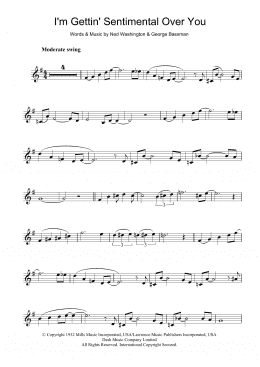 page one of I'm Gettin' Sentimental Over You (Trumpet Solo)