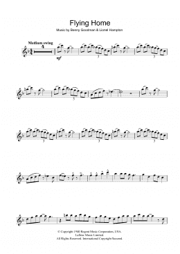 page one of Flying Home (Alto Sax Solo)
