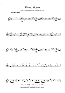 page one of Flying Home (Clarinet Solo)