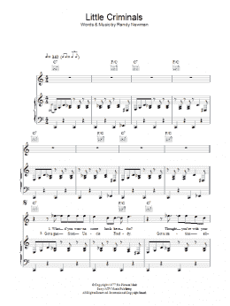 page one of Little Criminals (Piano, Vocal & Guitar Chords)