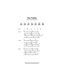 page one of The Traitor (Guitar Chords/Lyrics)