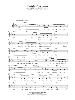 page one of I Wish You Love (Lead Sheet / Fake Book)