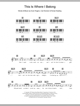 page one of This Is Where I Belong (Piano Chords/Lyrics)