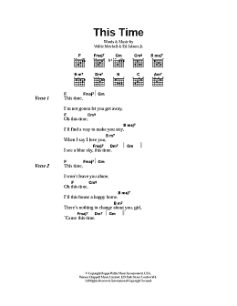 page one of This Time (Guitar Chords/Lyrics)