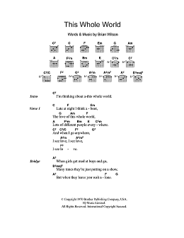 page one of This Whole World (Guitar Chords/Lyrics)