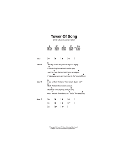 page one of Tower Of Song (Guitar Chords/Lyrics)