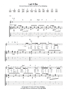 page one of Let It Be (Guitar Tab)