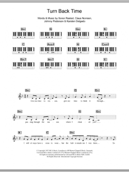 page one of Turn Back Time (Piano Chords/Lyrics)