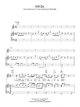 page one of Will Do (Piano, Vocal & Guitar Chords)