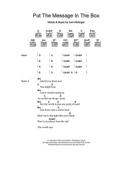 page one of Put The Message In The Box (Guitar Chords/Lyrics)