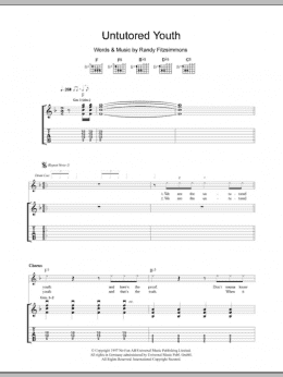 page one of Untutored Youth (Guitar Tab)
