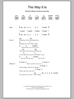 page one of The Way It Is (Guitar Chords/Lyrics)