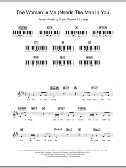 page one of The Woman In Me (Needs The Man In You) (Piano Chords/Lyrics)