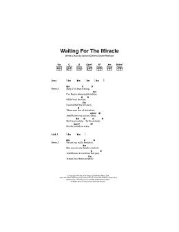 page one of Waiting For The Miracle (Guitar Chords/Lyrics)
