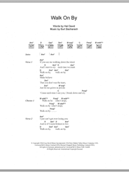 page one of Walk On By (Guitar Chords/Lyrics)
