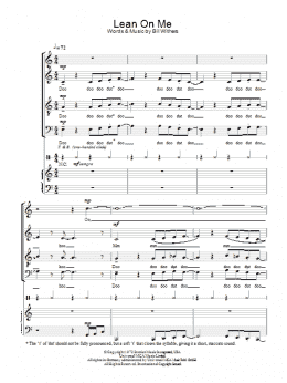 page one of Lean On Me (SATB Choir)