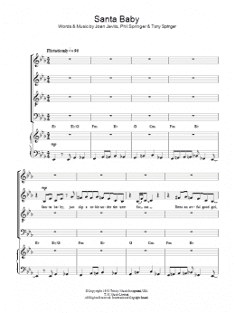 page one of Santa Baby (arr. Jonathan Wikeley) (SATB Choir)
