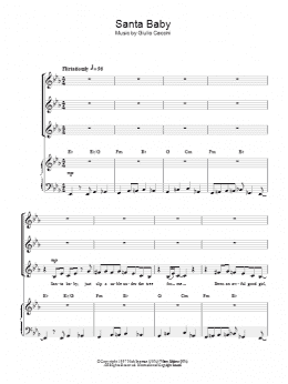 page one of Santa Baby (arr. Jonathan Wikeley) (SSA Choir)