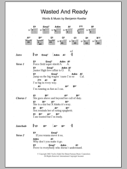 page one of Wasted And Ready (Guitar Chords/Lyrics)
