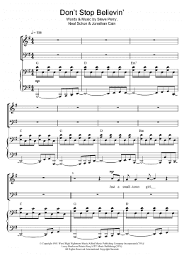 page one of Don't Stop Believin' (SATB Choir)