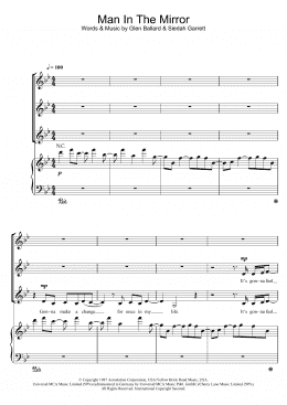 page one of Man In The Mirror (arr. Jonathan Wikeley) (SSA Choir)