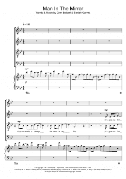page one of Man In The Mirror (arr. Jonathan Wikeley) (SATB Choir)